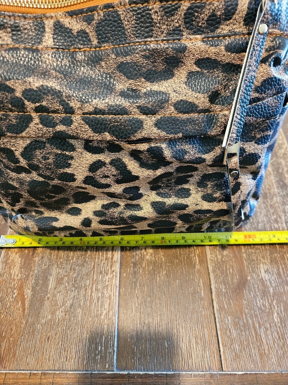 Modern + Chic Brielle Leopard Print Convertible Women’s Backpack Shoulder Bag - Picture 8 of 15